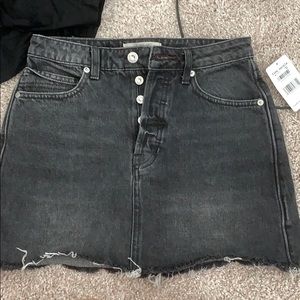 Free people black denim skirt